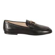 Zwarte Leren Loafer Schoenen Tod's , Black , Dames