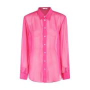 Doorschijnende Blouse Fuchsia Helmut Lang , Pink , Dames