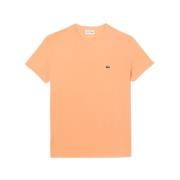 Basis T-Shirt Lacoste , Orange , Heren