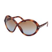 Bruine zonnebril dames accessoires Aw23 Tom Ford , Brown , Dames