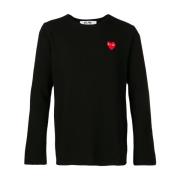 Zwarte Logo Patch Jumper Sweater Comme des Garçons Play , Black , Here...