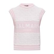 Vest met logo Balmain , Multicolor , Dames