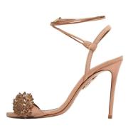 Pre-owned Suede sandals Aquazzura Pre-owned , Pink , Dames