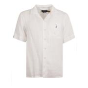 Witte Linnen Poplin Overhemd Ralph Lauren , White , Heren