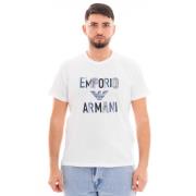 Heren Casual T-shirt Emporio Armani , White , Heren