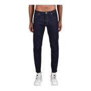 Klassieke Denim Broek met Stretchstof Dondup , Blue , Heren