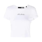 Witte T-shirt met Str Logo Rotate Birger Christensen , White , Dames