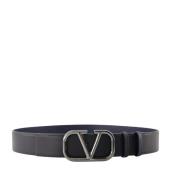 Omkeerbare VLogo Riem Valentino Garavani , Black , Heren