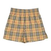 Vintage Check Flared Shorts Burberry , Multicolor , Dames