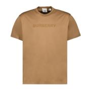 Logo T-shirt voor Casual Look Burberry , Brown , Heren