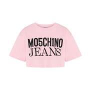 Korte Mouw Mode T-Shirt Moschino , Pink , Dames