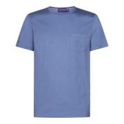 Heldere Blauwe Katoenen Jersey T-Shirt Ralph Lauren , Blue , Heren