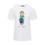 Polo Bear Jersey T-shirt Wit Ralph Lauren , White , Dames
