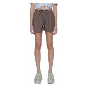 Linnen Pull-Up Shorts Lente/Zomer Collectie Only , Brown , Dames