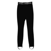 Logo Leggings Dolce & Gabbana , Black , Dames