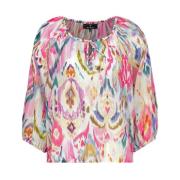 Stijlvolle lange mouw blouse Monari , Multicolor , Dames