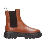 Stedelijke Chelsea Boot Bruin Leer Hogan , Brown , Dames