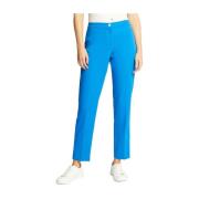 Elegant Straight Leg Trousers Overseas Blue Elena Mirò , Blue , Dames