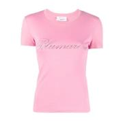 T-Shirt 0729 Stijlvolle Casual Tee Blumarine , Pink , Dames