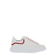 Witte lage top sneakers rode details Alexander McQueen , White , Heren