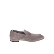 Grijze Leren Loafer Slip-on Stijl Officine Creative , Gray , Heren