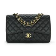 Pre-owned Leather chanel-bags Chanel Vintage , Black , Dames