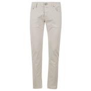 Beige Slim Gabardine Chinos Jacob Cohën , Beige , Heren