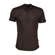 Slim Fit Linen Polo Shirt Orlebar Brown , Brown , Heren