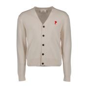 Rode Hart Cardigan Ami Paris , Beige , Heren