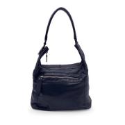 Pre-owned Leather shoulder-bags Gucci Vintage , Black , Dames