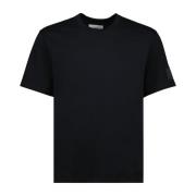 Logo Label Ronde Hals T-shirt Ami Paris , Black , Heren
