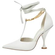 Pre-owned Leather heels Burberry Vintage , White , Dames