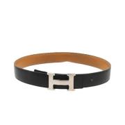 Pre-owned Leather belts Hermès Vintage , Black , Dames