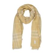 Geruite Wollen Sjaal Burberry , Multicolor , Dames