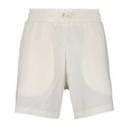 Katoenen casual shorts effen kleur Moncler , Beige , Dames