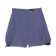 Lavendel paarse shorts met zijzakken Emporio Armani , Purple , Dames