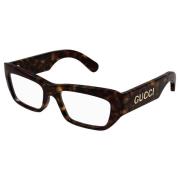 Stijlvolle Brillen in Donker Havana Gucci , Brown , Unisex