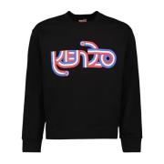 Logo Print Sweatshirt Kenzo , Black , Heren