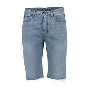 Denim Bermuda Shorts Saint Laurent , Blue , Heren