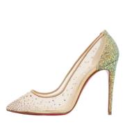 Pre-owned Mesh heels Christian Louboutin Pre-owned , Beige , Dames