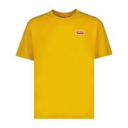 Oversize T-shirt Parijs Stijl Logo Kenzo , Yellow , Heren