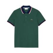 Contrast Kraag Heren Polo Shirt Lacoste , Green , Heren