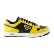 Urban Leren Sneakers Prada , Yellow , Heren