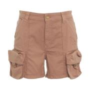 Bruine Shorts Ss24 Model Hoogte 178cm Pinko , Brown , Dames