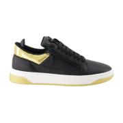 Zwart en Goud Hoge Top Sneakers Giuseppe Zanotti , Black , Heren