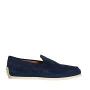 Blauwe Suède Mocassins Tod's , Blue , Heren