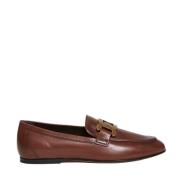 Casual Zakelijke Leren Mocassin Tod's , Brown , Dames