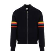 Donkerblauwe Gebreide Bomberjack PS By Paul Smith , Blue , Heren