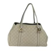 Pre-owned Canvas totes Gucci Vintage , Beige , Dames