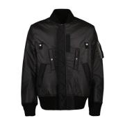 Omkeerbare Nylon Bomberjack Sacai , Black , Heren